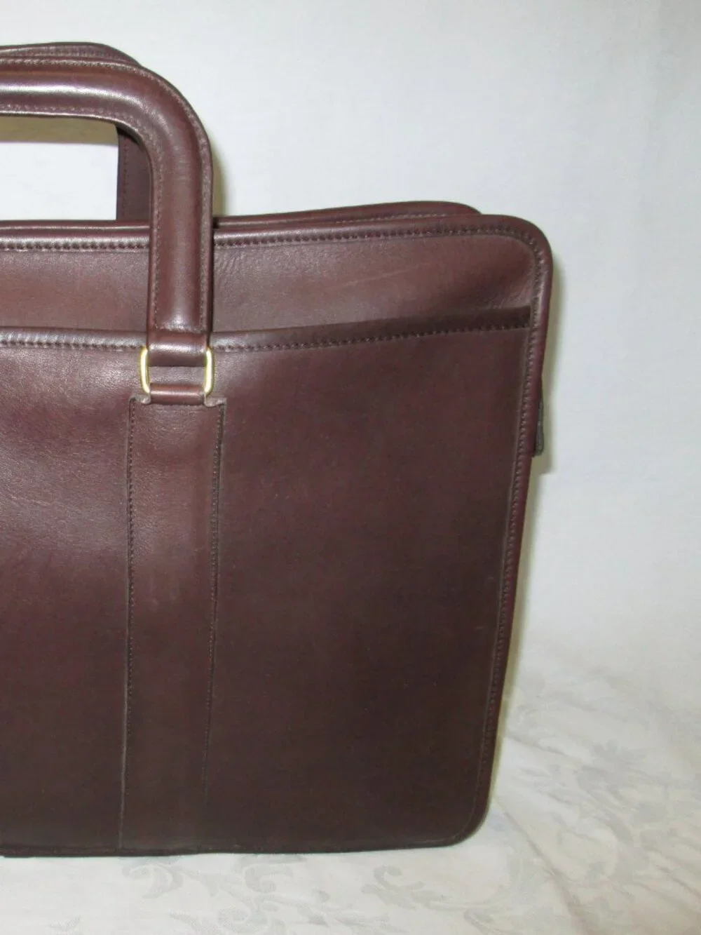 COACH CHOCOLATE BROWN LEATHER SOFT SIDED LAPTOP BRIEFCASE